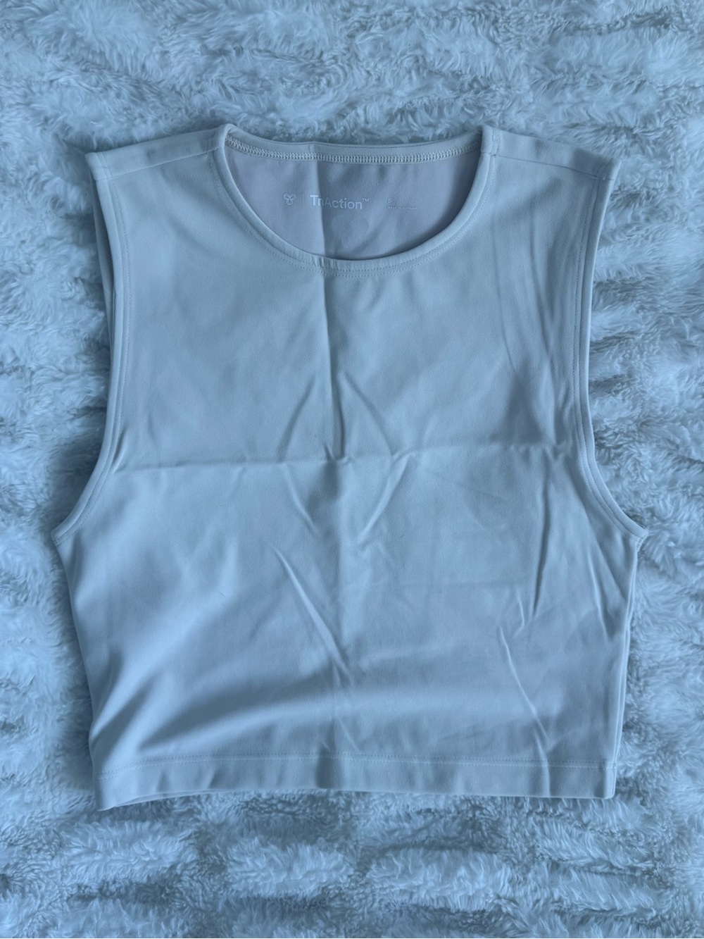 Aritzia White Sleeveless Crop Tank